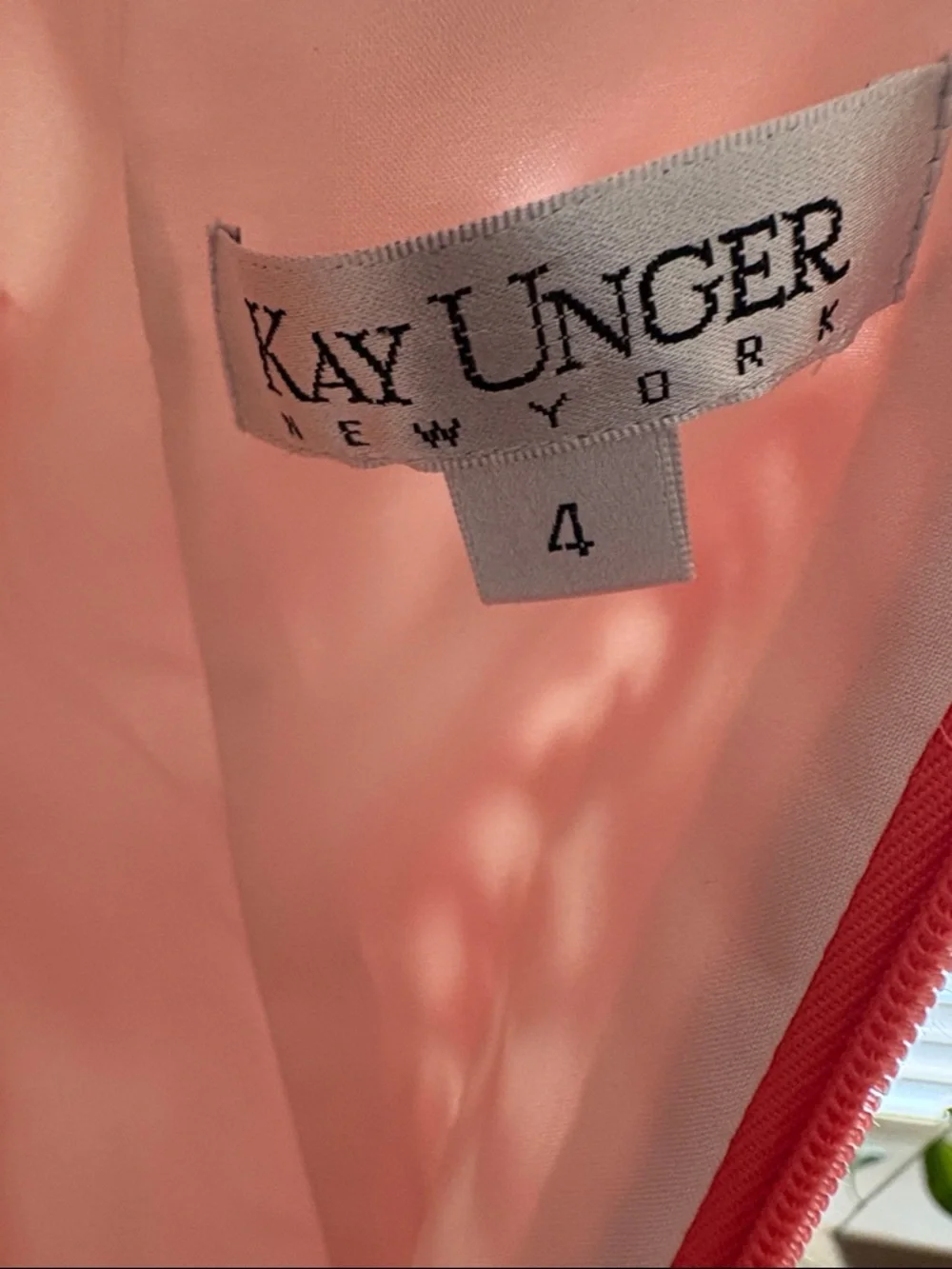 Kay Unger New York Sleeveless Coral Lace Sheath Dress - Picture 5 of 7